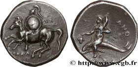 CALABRIA - TARAS
Type : Nomos ou didrachme 
Date : c. 272 AC. 
Mint name / Town : Tarente, Calabre 
Metal : silver 
Diameter : 20,5  mm
Orientation di...