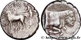 SICILY - GELA
Type : Tétradrachme 
Date : c. 425-420 AC. 
Mint name / Town : Géla, Sicile 
Metal : silver 
Diameter : 27  mm
Orientation dies : 8  h.
...