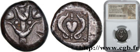 CYRENAICA - CYRENE
Type : Tétradrachme 
Date : c. 485-475 AC. 
Mint name / Town : Cyrène, Cyrénaïque 
Metal : silver 
Diameter : 23  mm
Orientation di...