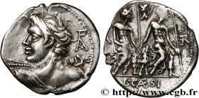 CAESIA
Type : Denier 
Date : 112-111 AC. 
Mint name / Town : Rome 
Metal : silver 
Millesimal fineness : 950  ‰
Diameter : 21  mm
Orientation dies : 3...