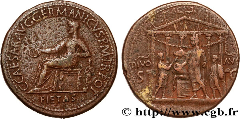 CALIGULA
Type : Sesterce 
Date : 37-38 
Mint name / Town : Rome 
Metal : copper ...