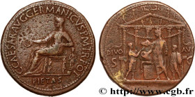 CALIGULA
Type : Sesterce 
Date : 37-38 
Mint name / Town : Rome 
Metal : copper 
Diameter : 35  mm
Orientation dies : 5  h.
Weight : 25,26  g.
Rarity ...