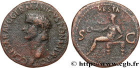 CALIGULA
Type : As 
Date : 37-38 
Mint name / Town : Rome 
Metal : copper 
Diameter : 28  mm
Orientation dies : 6  h.
Weight : 10,19  g.
Obverse legen...