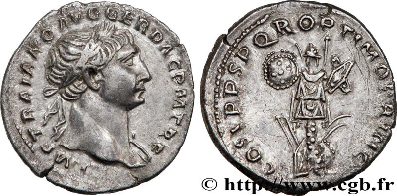 TRAJANUS
Type : Denier 
Date : 107 
Mint name / Town : Rome 
Metal : silver 
Mil...