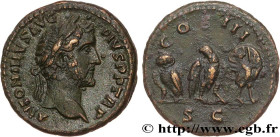 ANTONINUS PIUS
Type : Quadrans 
Date : 140 
Mint name / Town : Rome 
Metal : copper 
Diameter : 18,5  mm
Orientation dies : 6  h.
Weight : 3,92  g.
Ra...