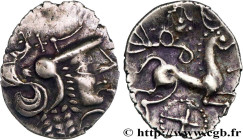 GALLIA - AULERCI CENOMANI (Area of Le Mans)
Type : Denier à la tête casquée à droite à la roue perlée 
Date : c. 80-50 AC. 
Mint name / Town : Le Mans...