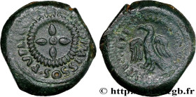 LEXOVII (Area of Lisieux)
Type : Semis à l’aigle PVBLICOS.LIXOVIO.SIMISSOS. / CISIAMBOS.CATTOS.VERCOBRETO. 
Date : c. 50-40 AC. 
Metal : bronze 
Diame...