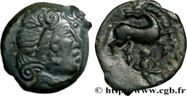 PARISII (Area of Paris)
Type : Bronze ECCAIOS, au cheval retourné 
Date : c. 40-30 AC. 
Mint name / Town : Paris (75) 
Metal : bronze 
Diameter : 14  ...