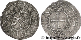 CARLOMAN II
Type : Denier 
Date : c. 879-884 
Mint name / Town : Troyes 
Metal : silver 
Diameter : 19  mm
Orientation dies : 11  h.
Weight : 1,40  g....