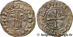 LOUIS VII THE YOUNG
Type : Denier 
Date : n.d. 
Mint name / Town : Château-Landon 
Metal : silver 
Diameter : 19,5  mm
Orientation dies : 12  h.
Weigh...