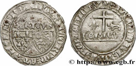 HENRY VI OF LANCASTER
Type : Blanc aux écus 
Date : 23/11/1423 
Mint name / Town : Amiens 
Metal : billon 
Millesimal fineness : 399  ‰
Diameter : 28 ...