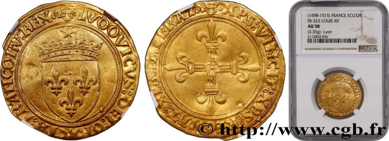 LOUIS XII, FATHER OF THE PEOPLE
Type : Écu d'or au soleil 
Date : 25/04/1498 
Mi...