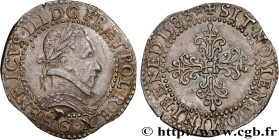 HENRY III
Type : Demi-franc au col plat 
Date : 1588 
Mint name / Town : Poitiers 
Quantity minted : 29494 
Metal : silver 
Millesimal fineness : 833 ...