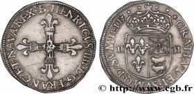 HENRY IV
Type : Quart d'écu de Béarn 
Date : 1591 
Mint name / Town : Morlaàs 
Quantity minted : 24195 
Metal : silver 
Millesimal fineness : 917  ‰
D...