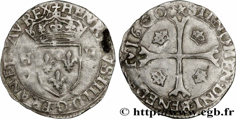 HENRY IV
Type : Douzain aux deux H, 1er type 
Date : 1600 
Mint name / Town : Ch...