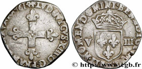 LOUIS XIII
Type : Huitième d'écu, 1er type 
Date : 1614 
Mint name / Town : Bayonne 
Quantity minted : 67108 
Metal : silver 
Millesimal fineness : 91...