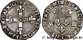 LOUIS XIII
Type : Huitième d'écu, 1er type 
Date : 1615 
Mint name / Town : Bayonne 
Quantity minted : 120229 
Metal : silver 
Millesimal fineness : 9...