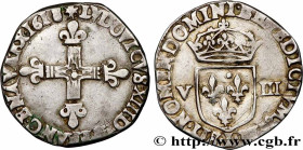 LOUIS XIII
Type : Huitième d'écu, 1er type 
Date : 1618 
Mint name / Town : Bayonne 
Quantity minted : 6350 
Metal : silver 
Millesimal fineness : 917...