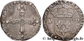 LOUIS XIII
Type : Huitième d'écu, 1er type 
Date : 1642 
Mint name / Town : Angers 
Quantity minted : 97070 
Metal : silver 
Millesimal fineness : 917...