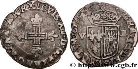 LOUIS XIII
Type : Huitième d'écu de Navarre 
Date : 1617 
Mint name / Town : Saint-Palais 
Metal : silver 
Millesimal fineness : 917  ‰
Diameter : 26,...