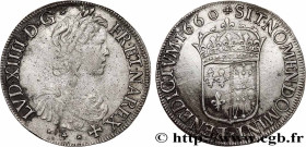 LOUIS XIV "THE SUN KING"
Type : Écu de Navarre à la mèche longue 
Date : 1660 
Mint name / Town : Saint-Palais 
Metal : silver 
Millesimal fineness : ...