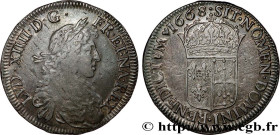 LOUIS XIV "THE SUN KING"
Type : Écu au buste juvénile de Navarre, 2e type 
Date : 1668 
Mint name / Town : Saint-Palais 
Quantity minted : 34072 
Meta...