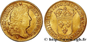LOUIS XIV "THE SUN KING"
Type : Louis d'or à l'écu 
Date : 1690 
Mint name / Town : Lyon 
Metal : gold 
Millesimal fineness : 917  ‰
Diameter : 24  mm...