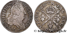 LOUIS XIV "THE SUN KING"
Type : Dix sols aux insignes du Béarn 
Date : 1707 
Mint name / Town : Pau 
Quantity minted : 463229 
Metal : silver 
Millesi...