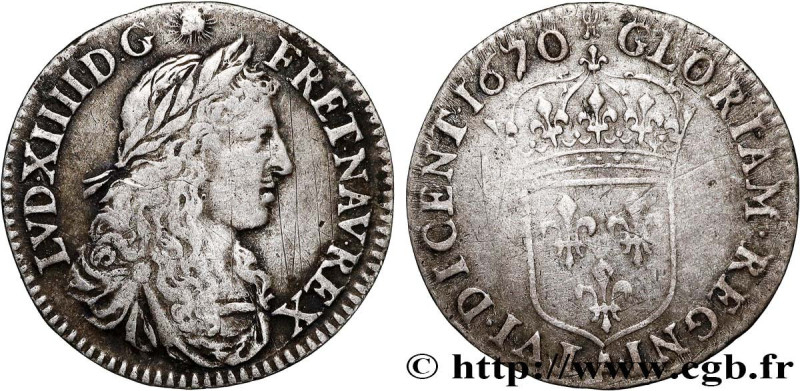 LOUIS XIV "THE SUN KING"
Type : Douzième d’écu pour la Martinique 
Date : 1670 
...