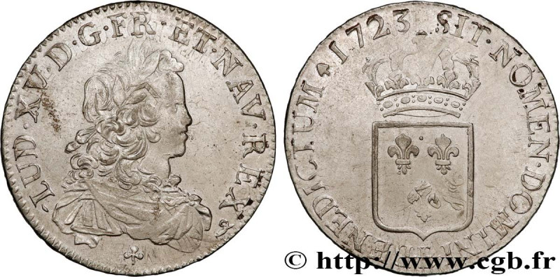 LOUIS XV THE BELOVED
Type : Écu dit "de France" 
Date : 1723 
Mint name / Town :...