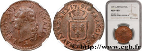 LOUIS XVI
Type : Sol dit "à l'écu" 
Date : 1791 
Mint name / Town : Paris 
Quantity minted : 17522138 
Metal : copper 
Diameter : 29  mm
Orientation d...