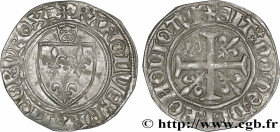 CHARLES VII LE BIEN SERVI / THE WELL-SERVED
Type : Blanc à la couronnelle 
Date : 21/01/1423 
Date : n.d. 
Mint name / Town : Tours 
Metal : billon 
M...