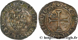 CHARLES VII LE BIEN SERVI / THE WELL-SERVED
Type : Petit blanc à la couronne 
Date : 28/01/1436 
Mint name / Town : Tours 
Metal : billon 
Millesimal ...