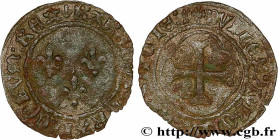 CHARLES VII LE BIEN SERVI / THE WELL-SERVED
Type : Double tournois, 2e type 
Date : mai 1447 
Date : n.d. 
Mint name / Town : Tours 
Metal : billon 
M...