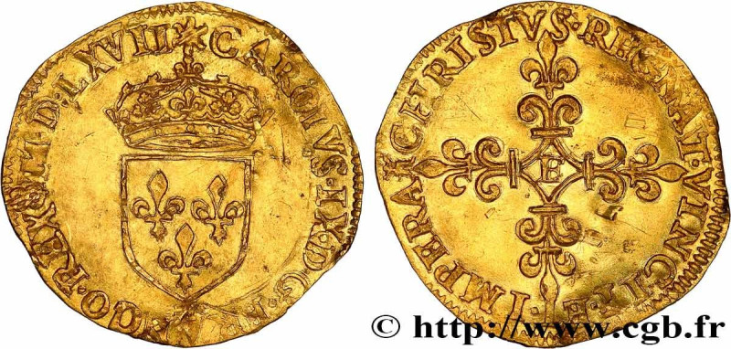 CHARLES IX
Type : Écu d'or au soleil, 1er type 
Date : 1567 
Mint name / Town : ...