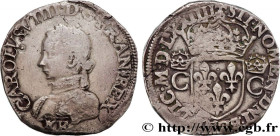 CHARLES IX
Type : Teston, 2e type 
Date : 1574 
Mint name / Town : Tours 
Quantity minted : 11899 
Metal : silver 
Millesimal fineness : 898  ‰
Diamet...