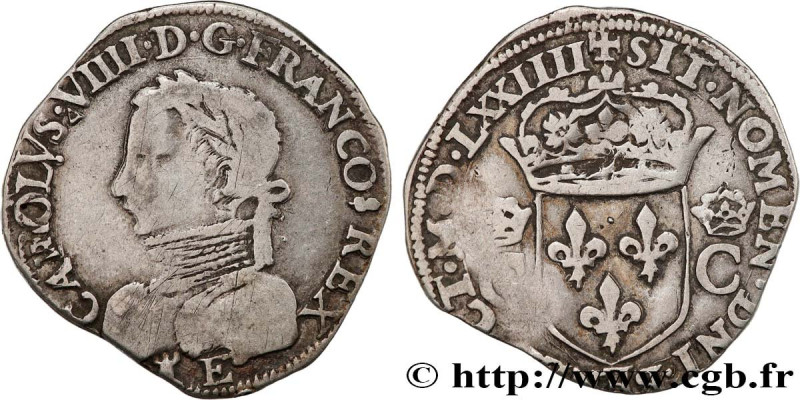 CHARLES IX
Type : Demi-teston, 2e type 
Date : MDLXII 
Date : 1574 
Mint name / ...
