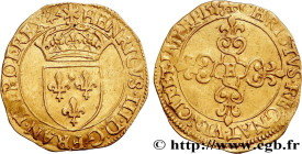 HENRY III
Type : Écu d'or au soleil, 3e type 
Date : 1587 
Mint name / Town : Tours 
Quantity minted : 3160 
Metal : gold 
Millesimal fineness : 958  ...