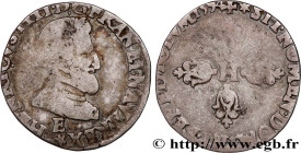 HENRY IV
Type : Demi-franc, 2e type de Tours 
Date : 1594 
Mint name / Town : Tours 
Quantity minted : 12696 
Metal : silver 
Millesimal fineness : 83...