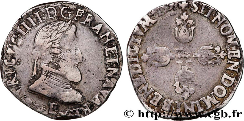 HENRY IV
Type : Demi-franc, 2e type de Tours 
Date : 159[9 ?] 
Mint name / Town ...