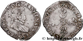 HENRY IV
Type : Quart de franc, 1er type de Tours 
Date : 1595 
Mint name / Town : Tours 
Quantity minted : 11299* 
Metal : silver 
Millesimal finenes...
