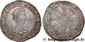 NAVARRE-BEARN - HENRY III
Type : Franc 
Date : 1578 
Mint name / Town : Pau 
Metal : silver 
Diameter : 34,5  mm
Orientation dies : 9  h.
Weight : 14,...