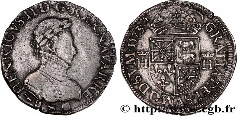 NAVARRE-BEARN - HENRY III
Type : Teston 
Date : 1573 
Mint name / Town : Morlaàs...