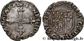 NAVARRE-BEARN - HENRY III
Type : Huitième d'écu de Navarre 
Date : 1585 
Mint name / Town : Saint-Palais 
Metal : silver 
Diameter : 24,5  mm
Orientat...