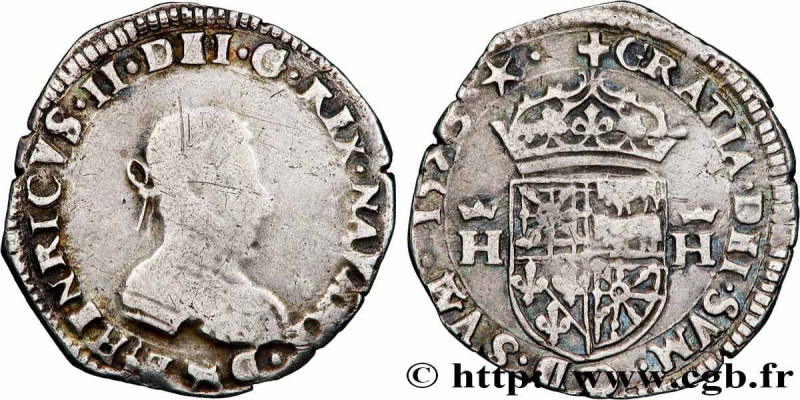 NAVARRE-BEARN - HENRY III
Type : Demi-teston 
Date : 1575 
Mint name / Town : Mo...