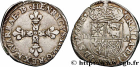 NAVARRE-BEARN - HENRY III
Type : Quart d'écu 
Date : 1588 
Mint name / Town : Morlaàs 
Metal : silver 
Diameter : 29,5  mm
Orientation dies : 1  h.
We...