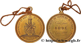 LOUIS XVIII
Type : Médaille, Société de secours mutuels, Décoration du délégué 
Date : 1818 
Metal : gold plated silver 
Diameter : 58  mm
Weight : 64...