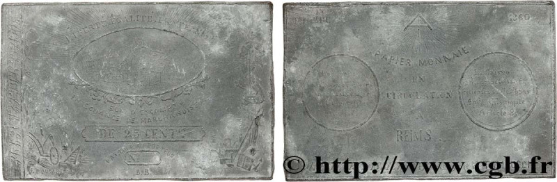 SECOND REPUBLIC
Type : Plaquette, Circulation de papier monnaie à Reims 
Date : ...