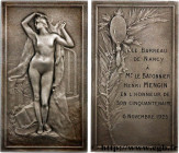 III REPUBLIC
Type : Plaquette, Vérité, Cinquantenaire du bâtonnier Henri Mengin 
Date : 1923 
Metal : silver 
Millesimal fineness : 850  ‰
Diameter : ...