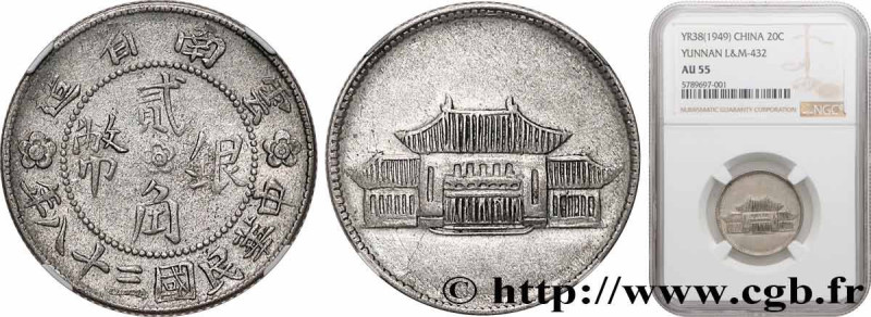 CHINA - REPUBLIC OF CHINA
Type : 20 Cents - Province de Yunnan 
Date : (1919) 
D...